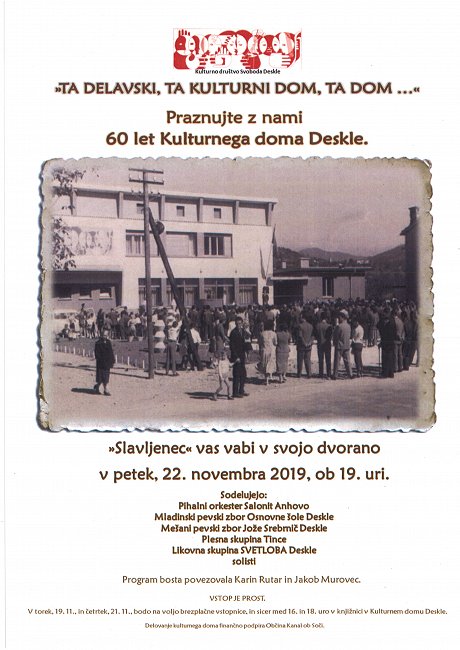60 let Kulturnega doma Deskle